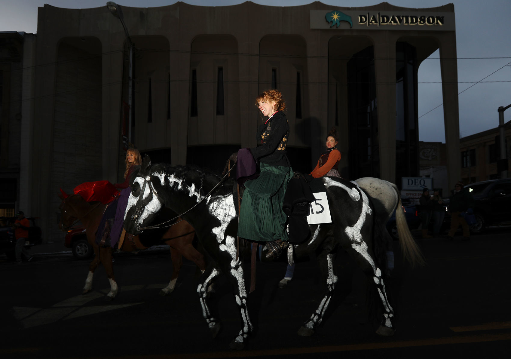 Spooky horses in the Butte Halloween Parade